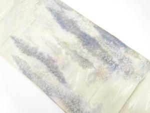 霞に樹木模様織り出し　袋帯